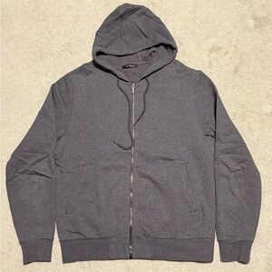 Versace Men's Dark Gray Zip-Up Hoodie
